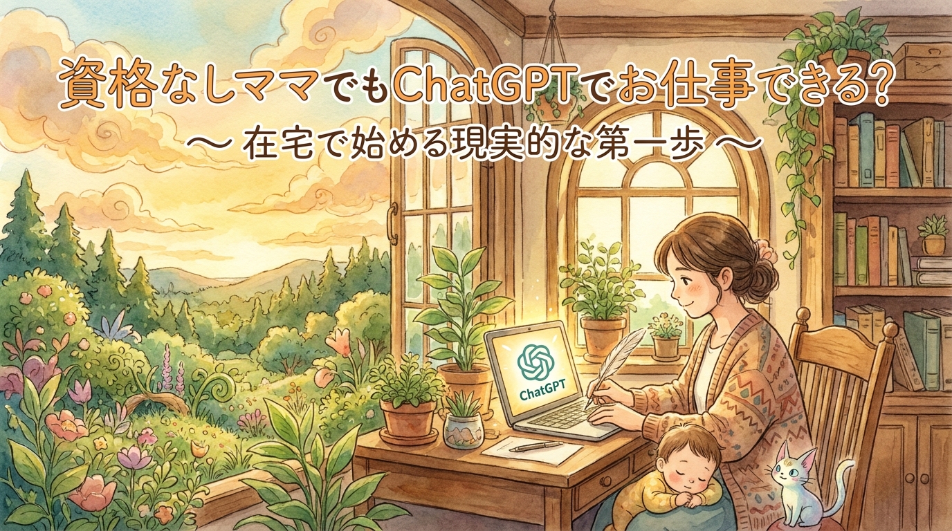 資格なしママでもChatGPTでお仕事できる？在宅で始める現実的な第一歩