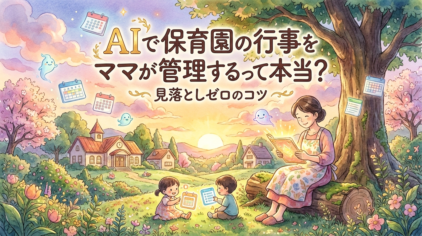 AIで保育園の行事をママが管理するって本当?見落としゼロのコツ