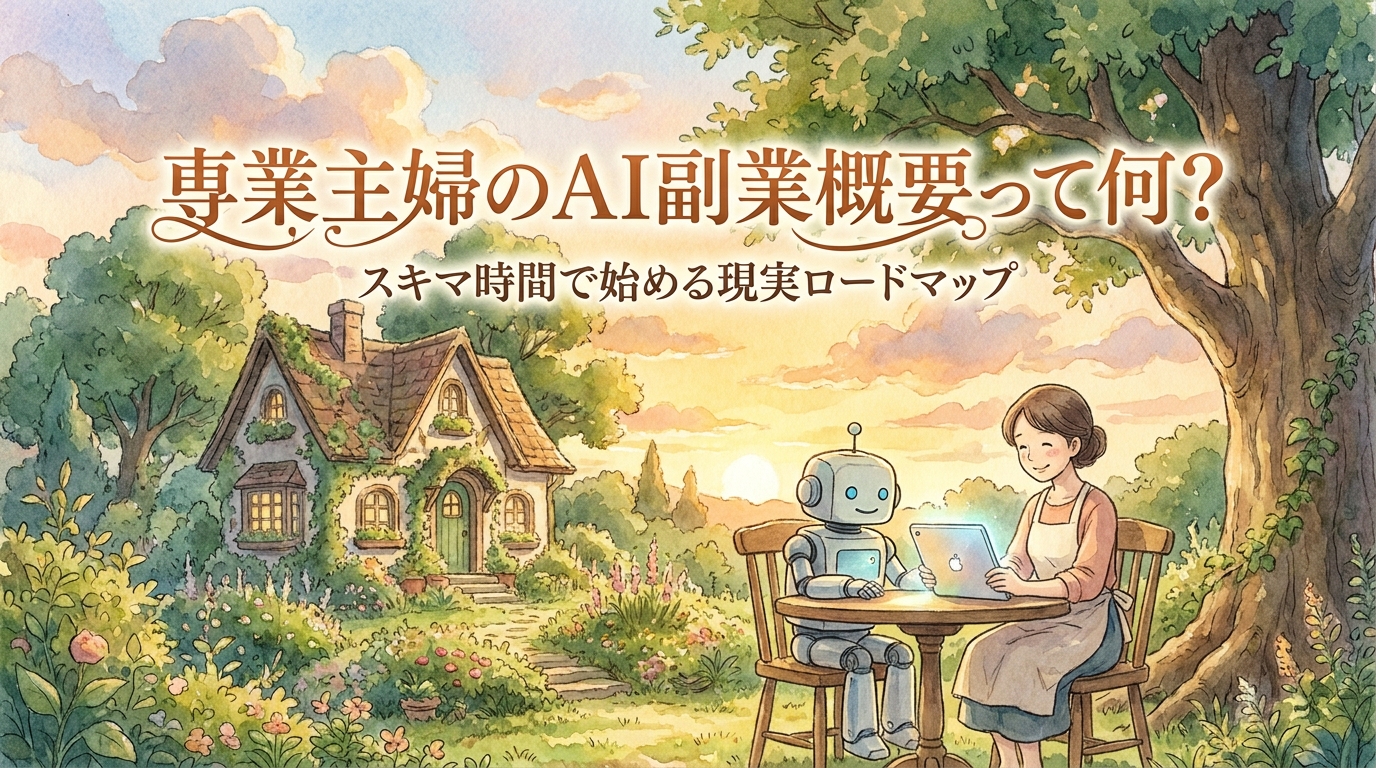 専業主婦のAI副業概要って何?スキマ時間で始める現実ロードマップ