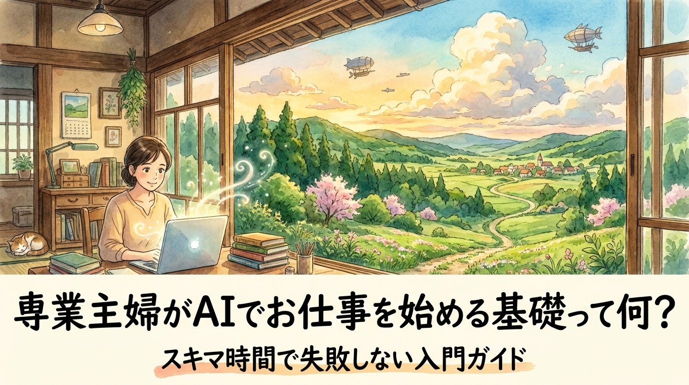専業主婦がAIでお仕事を始める基礎って何?スキマ時間で失敗しない入門ガイド