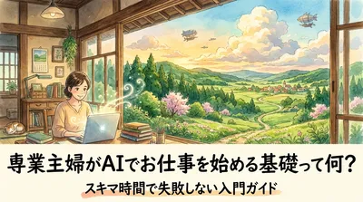 専業主婦がAIでお仕事を始める基礎って何？スキマ時間で失敗しない入門ガイド
