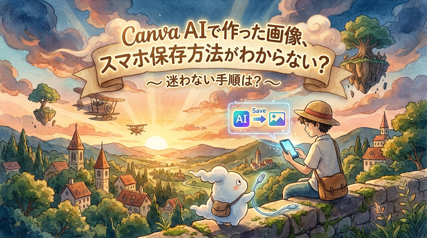 Canva AIで作った画像、スマホ保存方法がわからない?迷わない手順は?