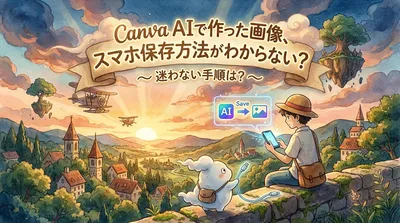 Canva AIで作った画像、スマホ保存方法がわからない？迷わない手順は？