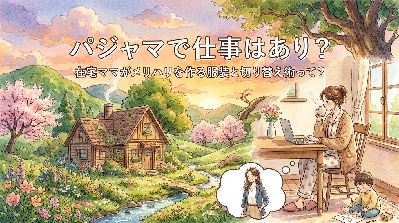 パジャマで仕事はあり?在宅ママがメリハリを作る服装と切り替え術って?