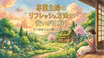 専業主婦のリフレッシュ方法は安いが正解？5〜10分で心が軽くなるコツって？