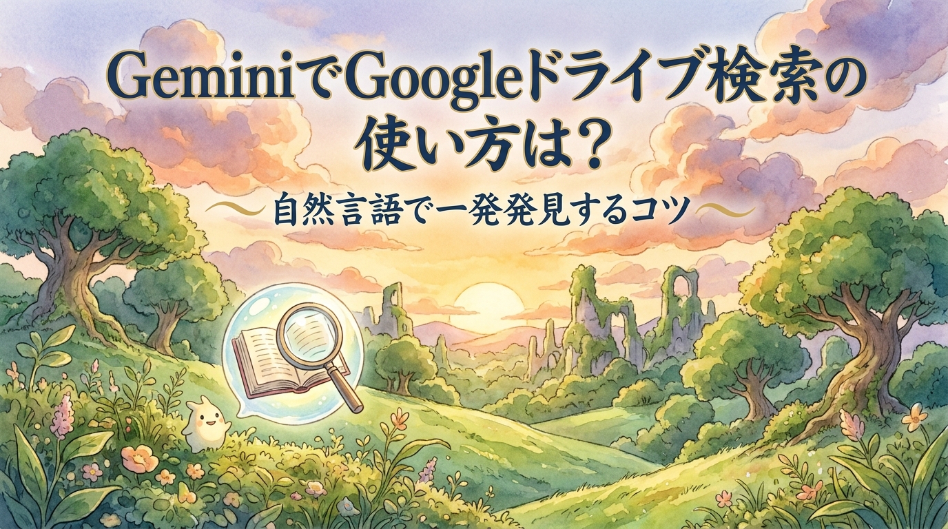 GeminiでGoogleドライブ検索の使い方は?自然言語で一発発見するコツ