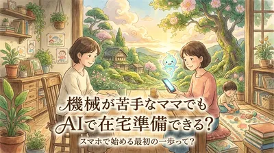機械が苦手なママでもAIで在宅準備できる？スマホで始める最初の一歩って？