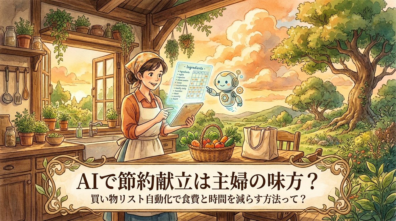 AIで節約献立は主婦の味方？買い物リスト自動化で食費と時間を減らす方法って？