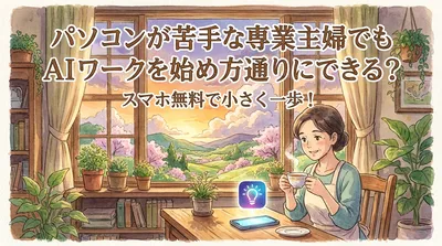 パソコンが苦手な専業主婦でもAIワークを始め方通りにできる？スマホ無料で小さく一歩！
