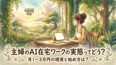 主婦のAI在宅ワークの実態ってどう？月1〜3万円の現実と始め方は？