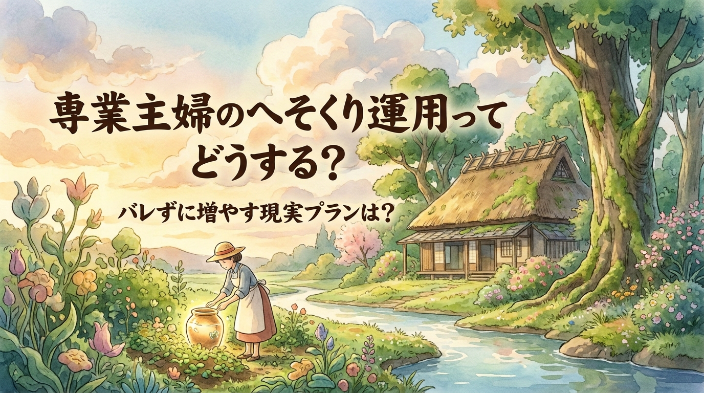 専業主婦のへそくり運用ってどうする?バレずに増やす現実プランは?