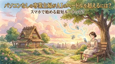 パソコンなしの専業主婦がAIのハードルを超えるには？スマホで始める最短ルートって？