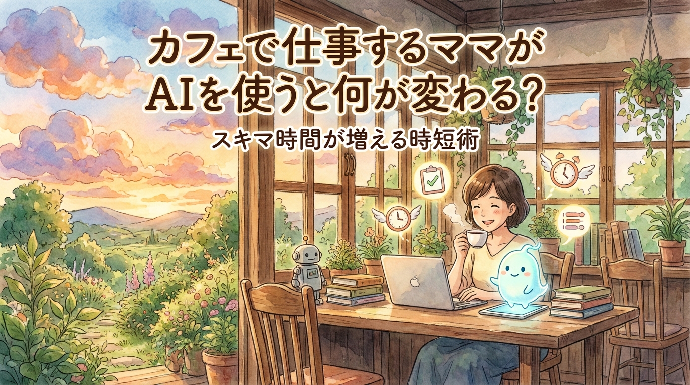 カフェで仕事するママがAIを使うと何が変わる?スキマ時間が増える時短術