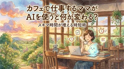 カフェで仕事するママがAIを使うと何が変わる？スキマ時間が増える時短術