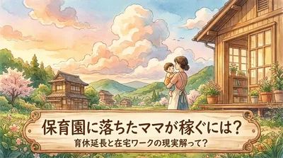 保育園に落ちたママが稼ぐには？育休延長と在宅ワークの現実解って？