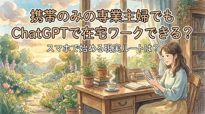 携帯のみの専業主婦でもChatGPTで在宅ワークできる？スマホで始める現実ルートは？