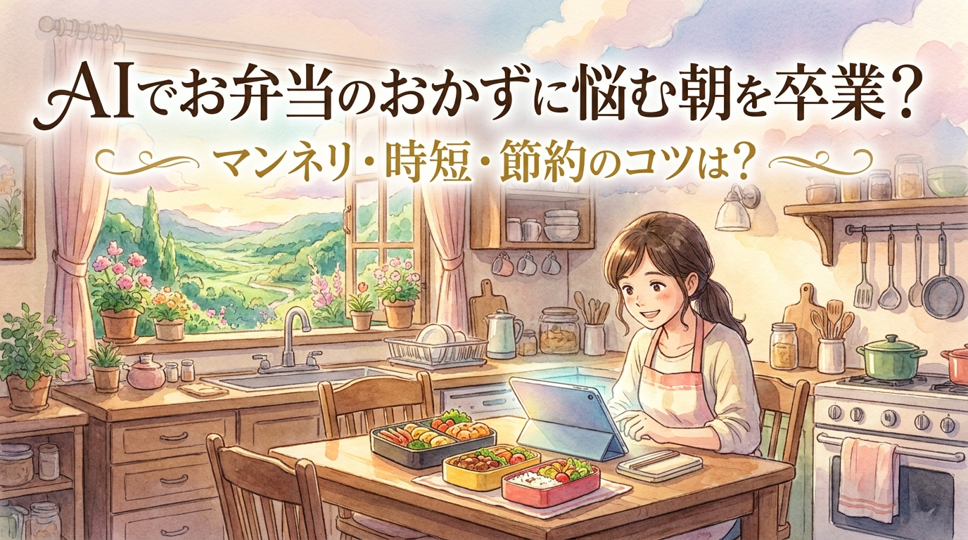 AIでお弁当のおかずに悩む朝を卒業?マンネリ・時短・節約のコツは?