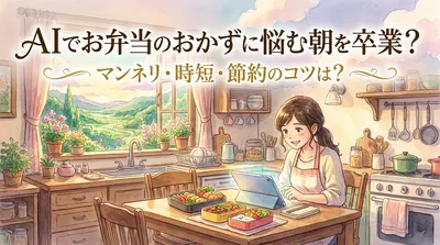 AIでお弁当のおかずに悩む朝を卒業？マンネリ・時短・節約のコツは？