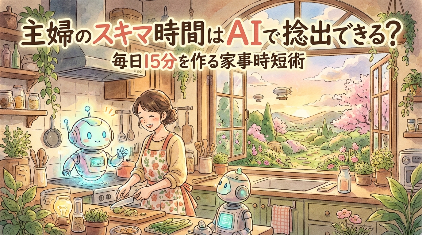 主婦のスキマ時間はAIで捻出できる?毎日15分を作る家事時短術