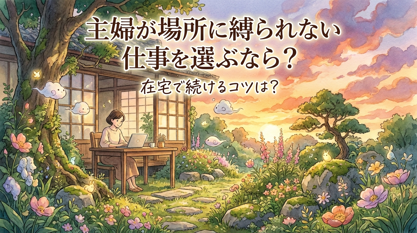 主婦が場所に縛られない仕事を選ぶなら?在宅で続けるコツは?