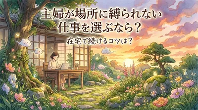 主婦が場所に縛られない仕事を選ぶなら？在宅で続けるコツは？
