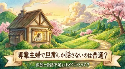 専業主婦で旦那しか話さないのは普通？孤独と会話不足をほどくコツって？