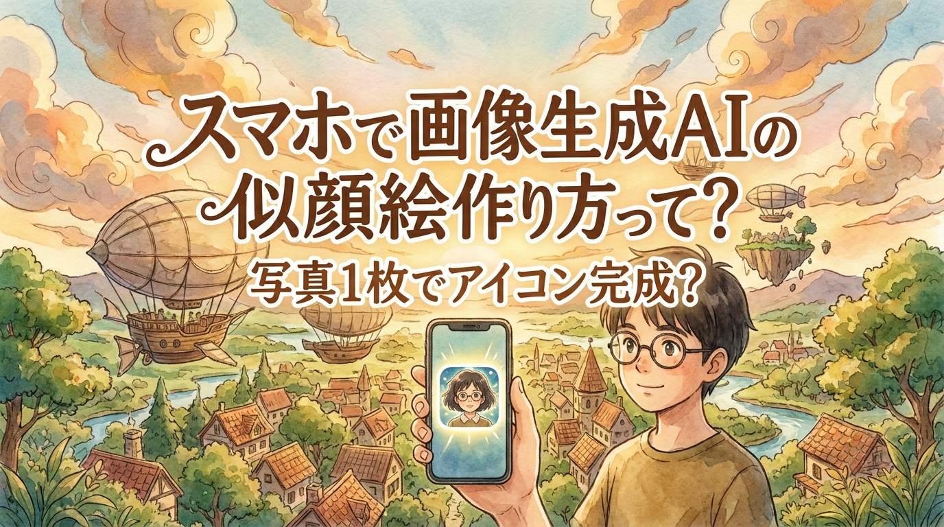 スマホで画像生成AIの似顔絵作り方って？写真1枚でアイコン完成？