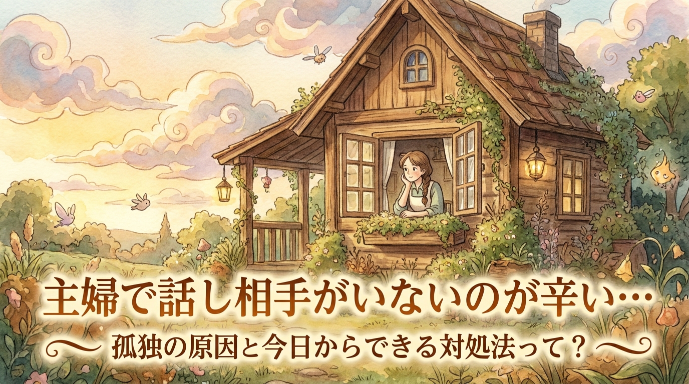 主婦で話し相手がいないのが辛い…孤独の原因と今日からできる対処法って?