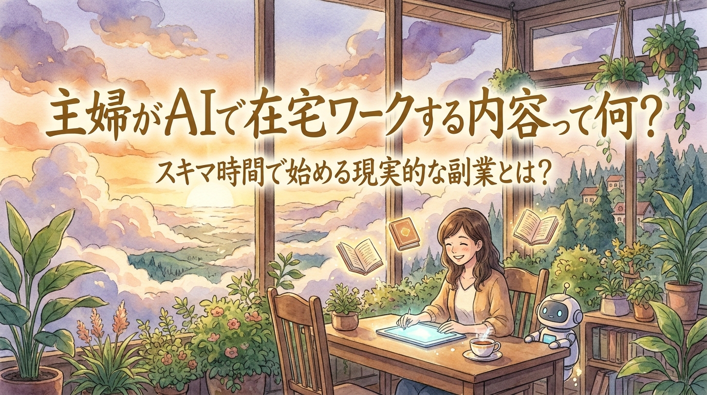 主婦がAIで在宅ワークする内容って何？スキマ時間で始める現実的な副業とは？