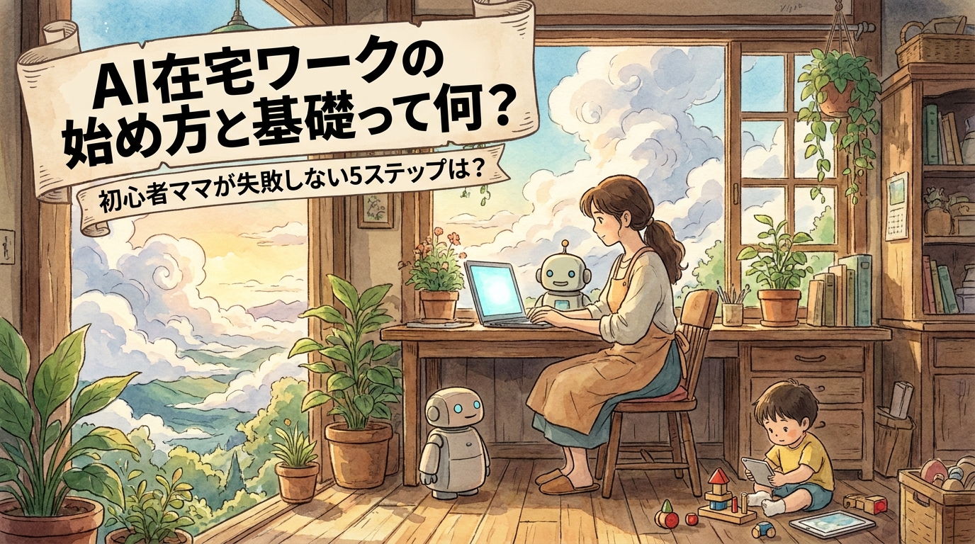 AI在宅ワークの始め方と基礎って何？初心者ママが失敗しない5ステップは？