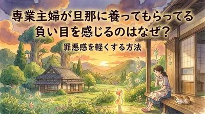 専業主婦が旦那に養ってもらってる負い目を感じるのはなぜ？罪悪感を軽くする方法