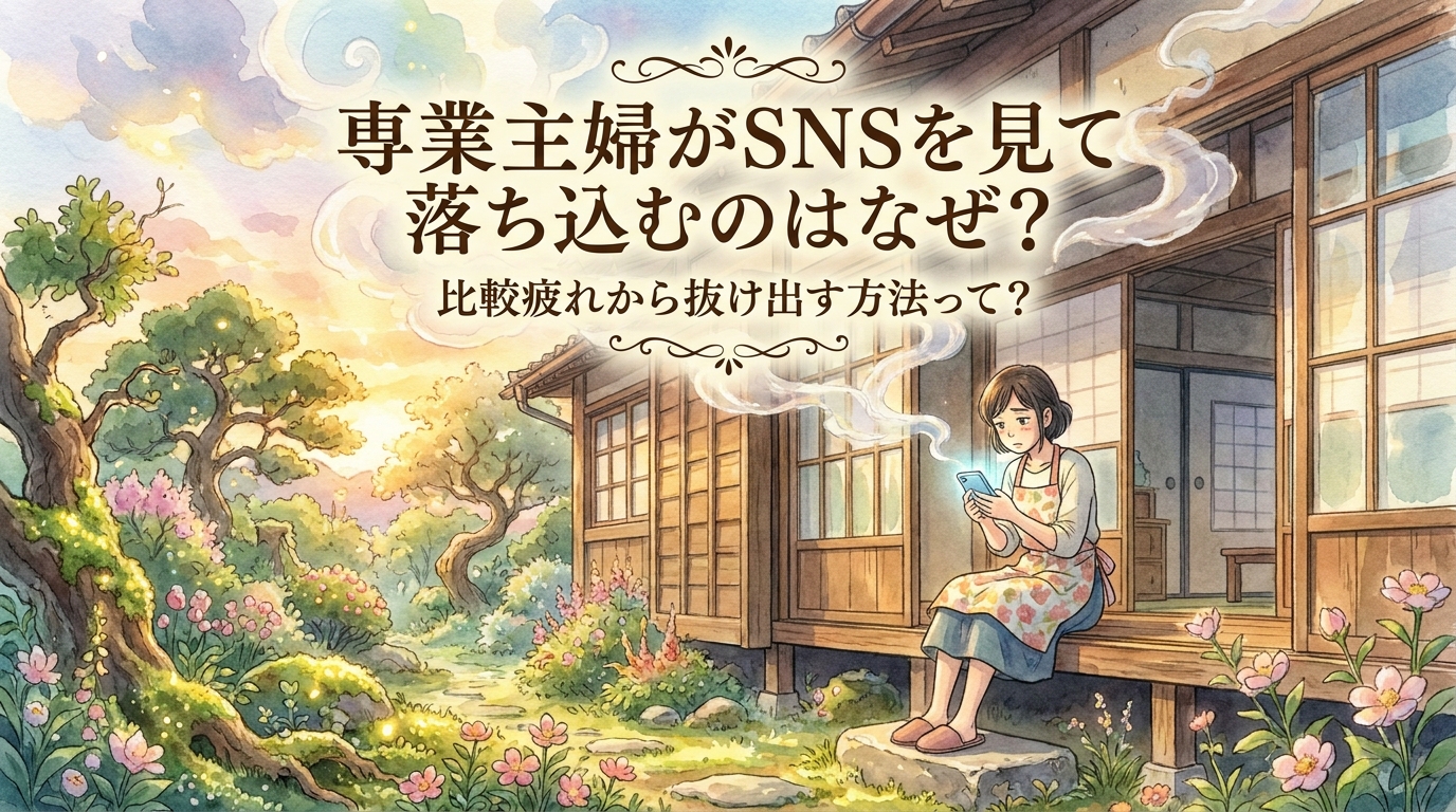 専業主婦がSNSを見て落ち込むのはなぜ？比較疲れから抜け出す方法って？