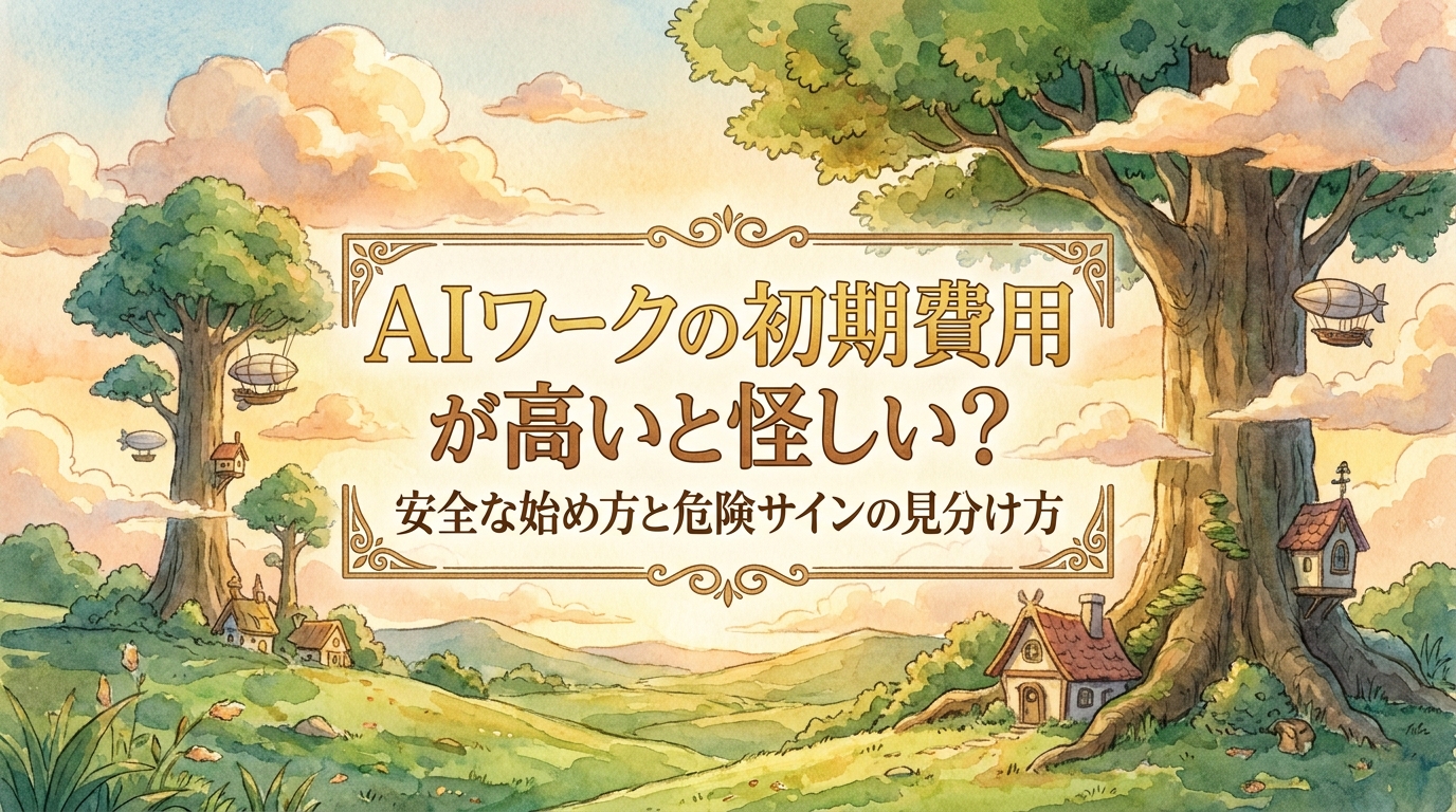 AIワークの初期費用が高いと怪しい?安全な始め方と危険サインの見分け方