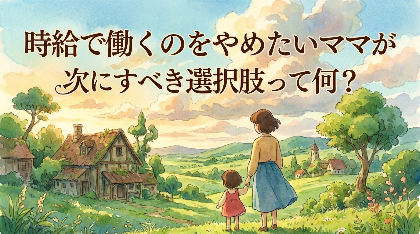 時給で働くのをやめたいママが次にすべき選択肢って何?