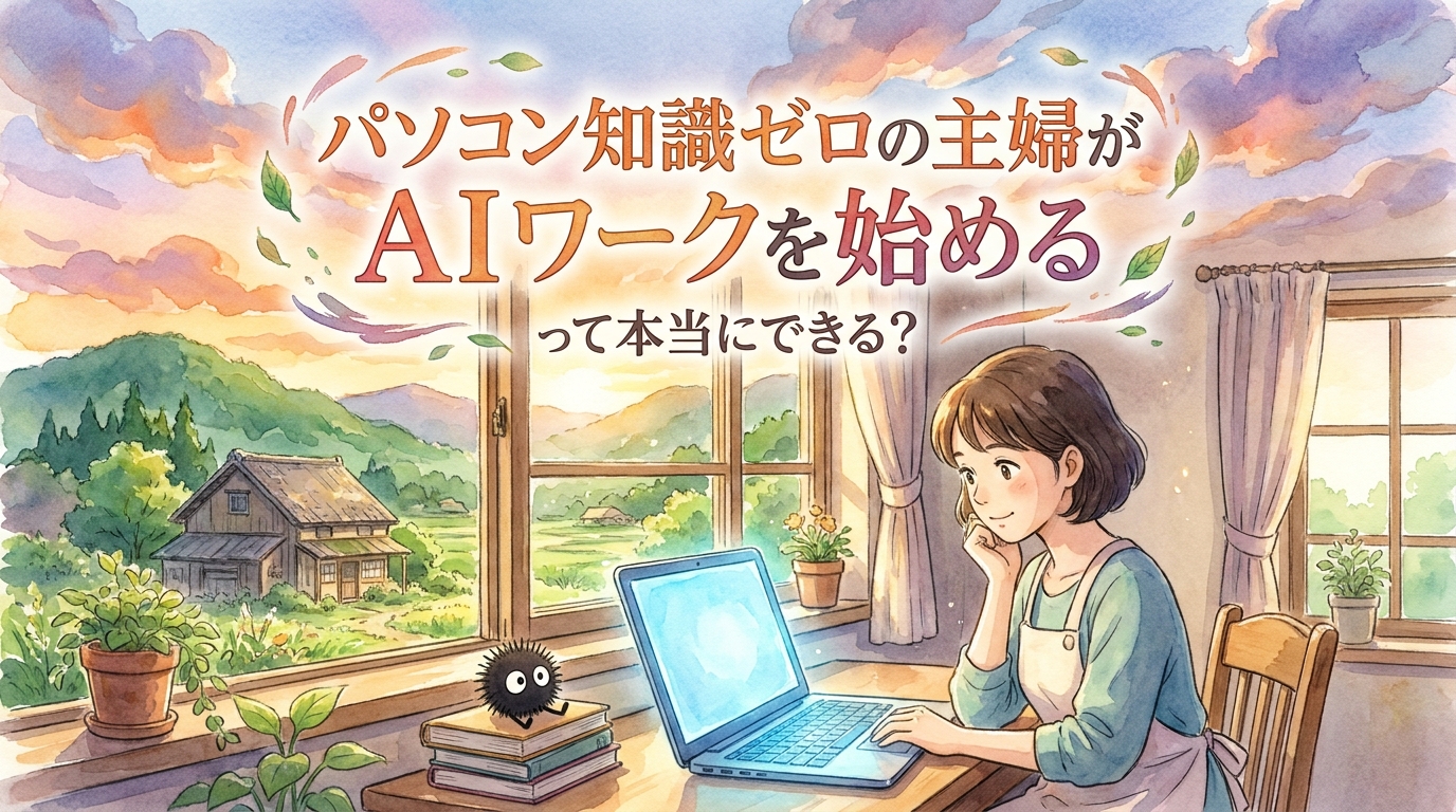 パソコン知識ゼロの主婦がAIワークを始めるって本当にできる?