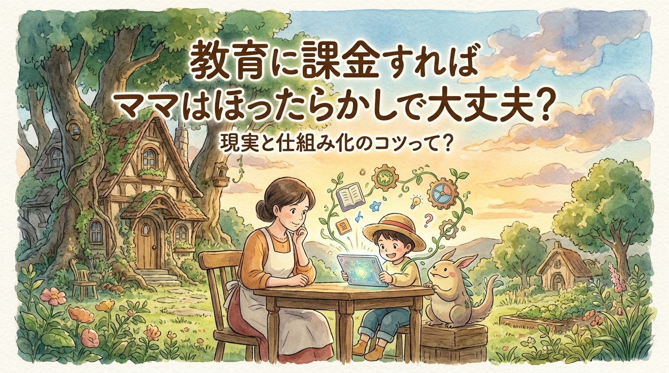 教育に課金すればママはほったらかしで大丈夫？現実と仕組み化のコツって？