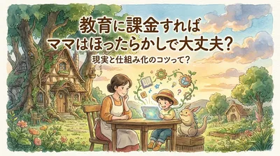 教育に課金すればママはほったらかしで大丈夫？現実と仕組み化のコツって？